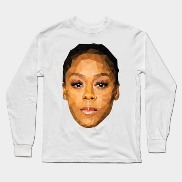 Moses Ingram Long Sleeve T-Shirt by Worldengine